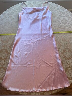 bebe Blush Pink Satin Slip Dress